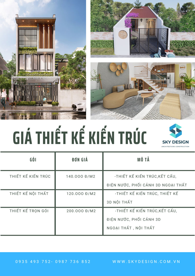 Báo giá thiết kế nhà